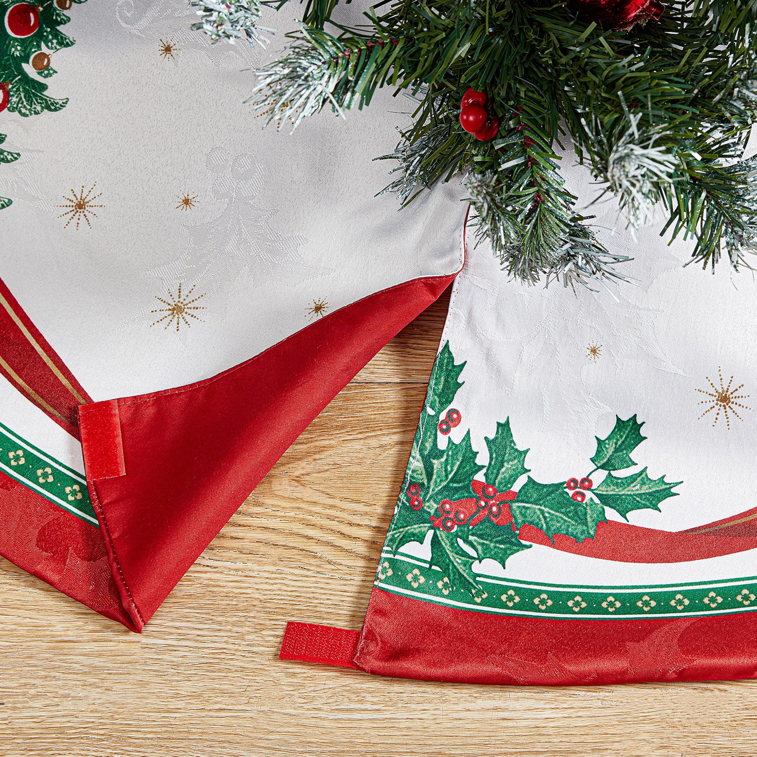 Elrene Home Fashions Villeroy & Boch Toy's Delight Weihnachtsbaumrock, rund, 121,9 x 121,9 cm
