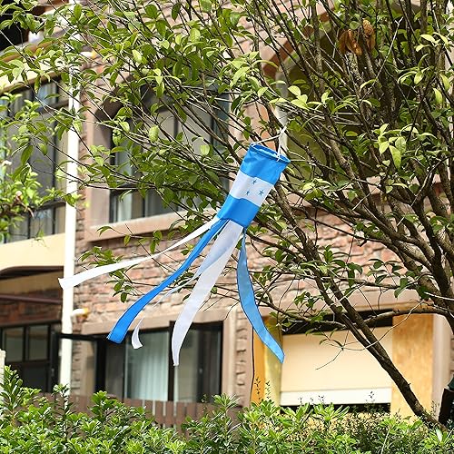Miniatura 5 de Paquete de 2 calcetines de viento con bandera hondureña de Honduras para patio y bandera de jardín, para colgar en el porche delantero,