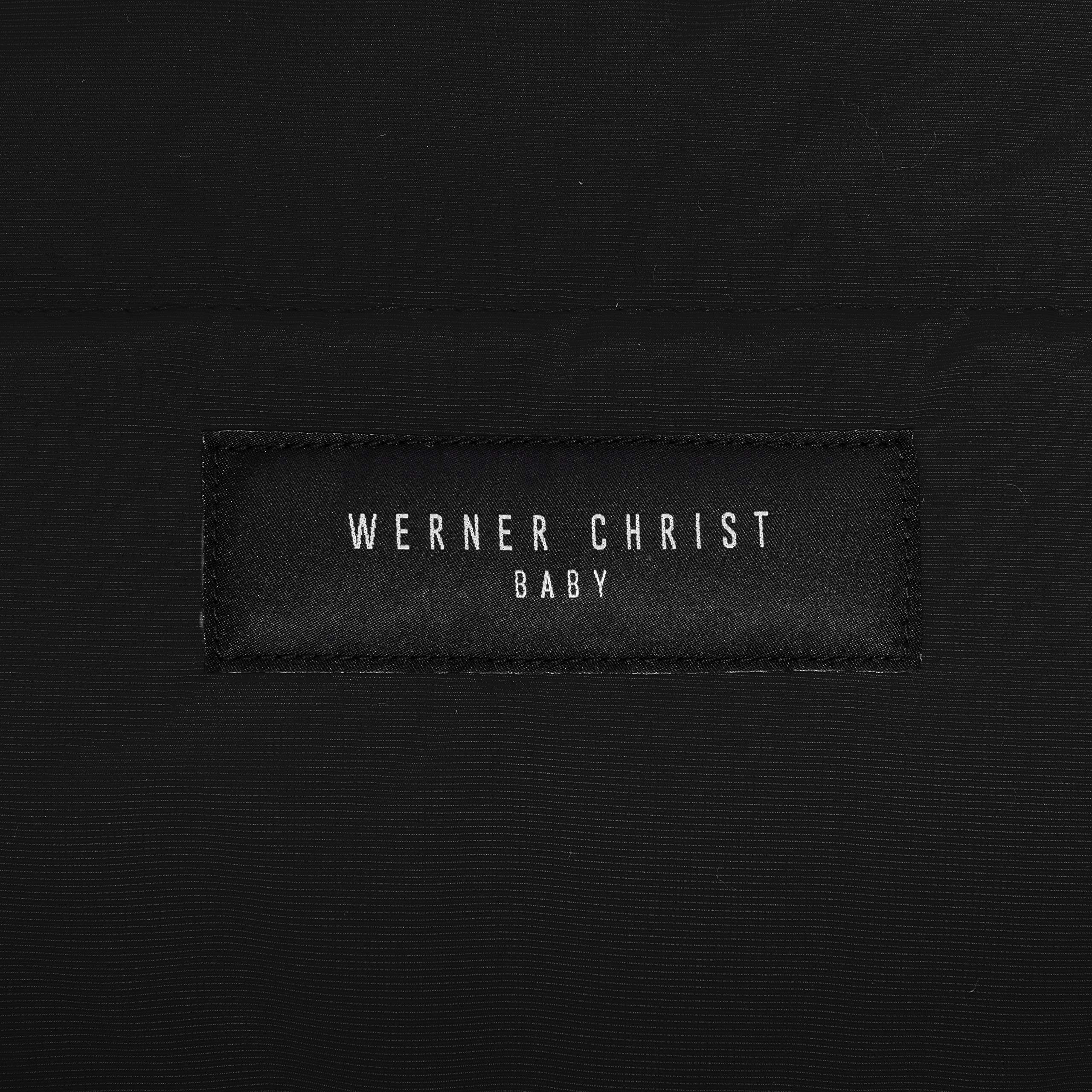 WERNER CHRIST Saco de bebé de piel de cordero FLIMS LUXE – Saco para cochecito de bebé de piel de oveja completa (de 6 a 36 meses) – Piel médica universal con ranuras largas en negro (negro)