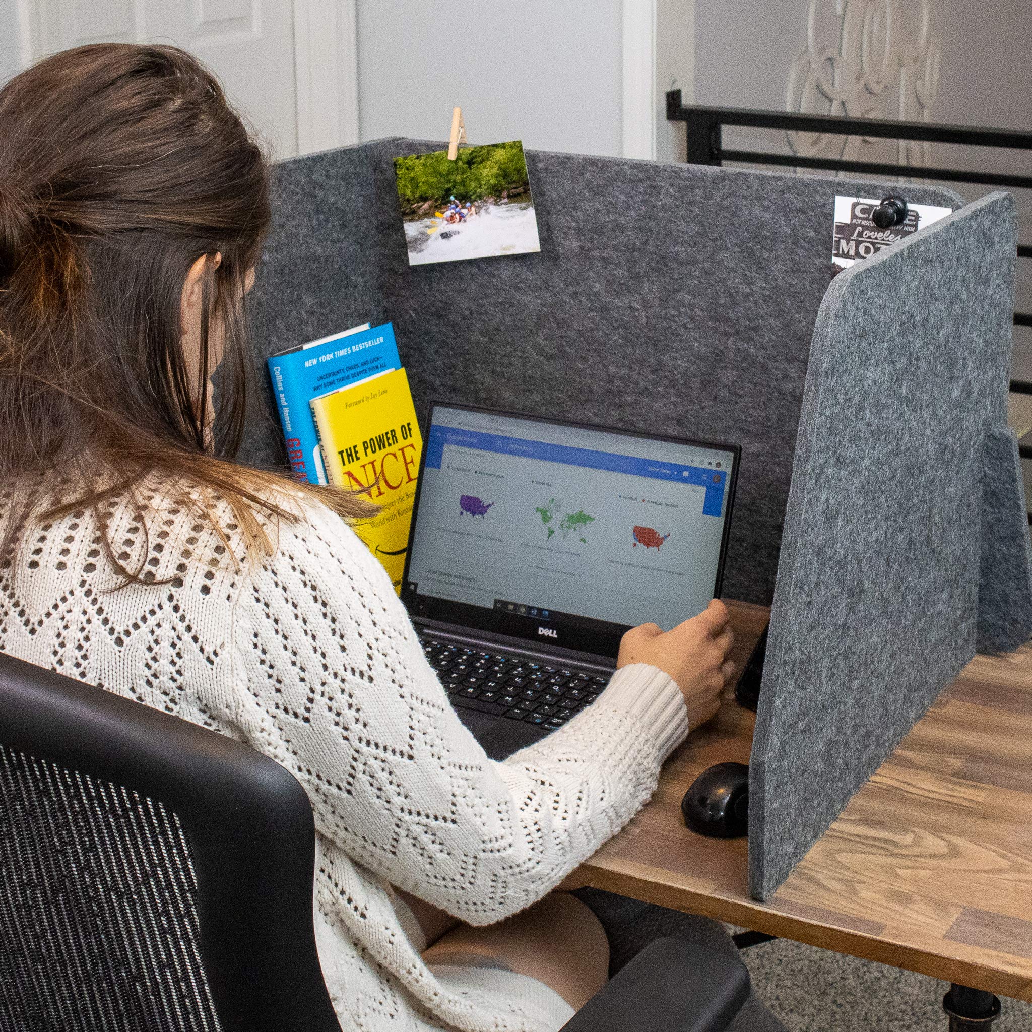 Acoustic Partition Reduce Noise and Visual Distractions Sound Absorbing Desk Divider Desk