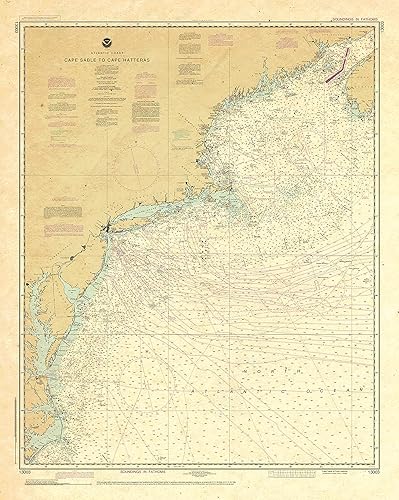 Miniatura 5 de Carta Náutica Decorativa - Gráfico NOAA 13003, Mapa de Calidad de Impresión Artística, Adecuado para Enmarcar. Arte de Pared, Impreso bajo Demanda.