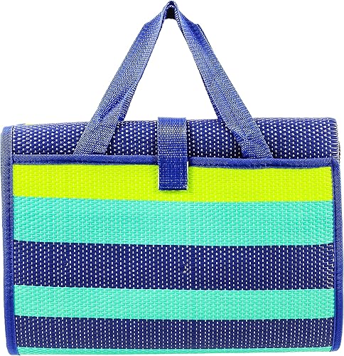 Alfombrilla a rayas Camco con correa, verdeTurquoise