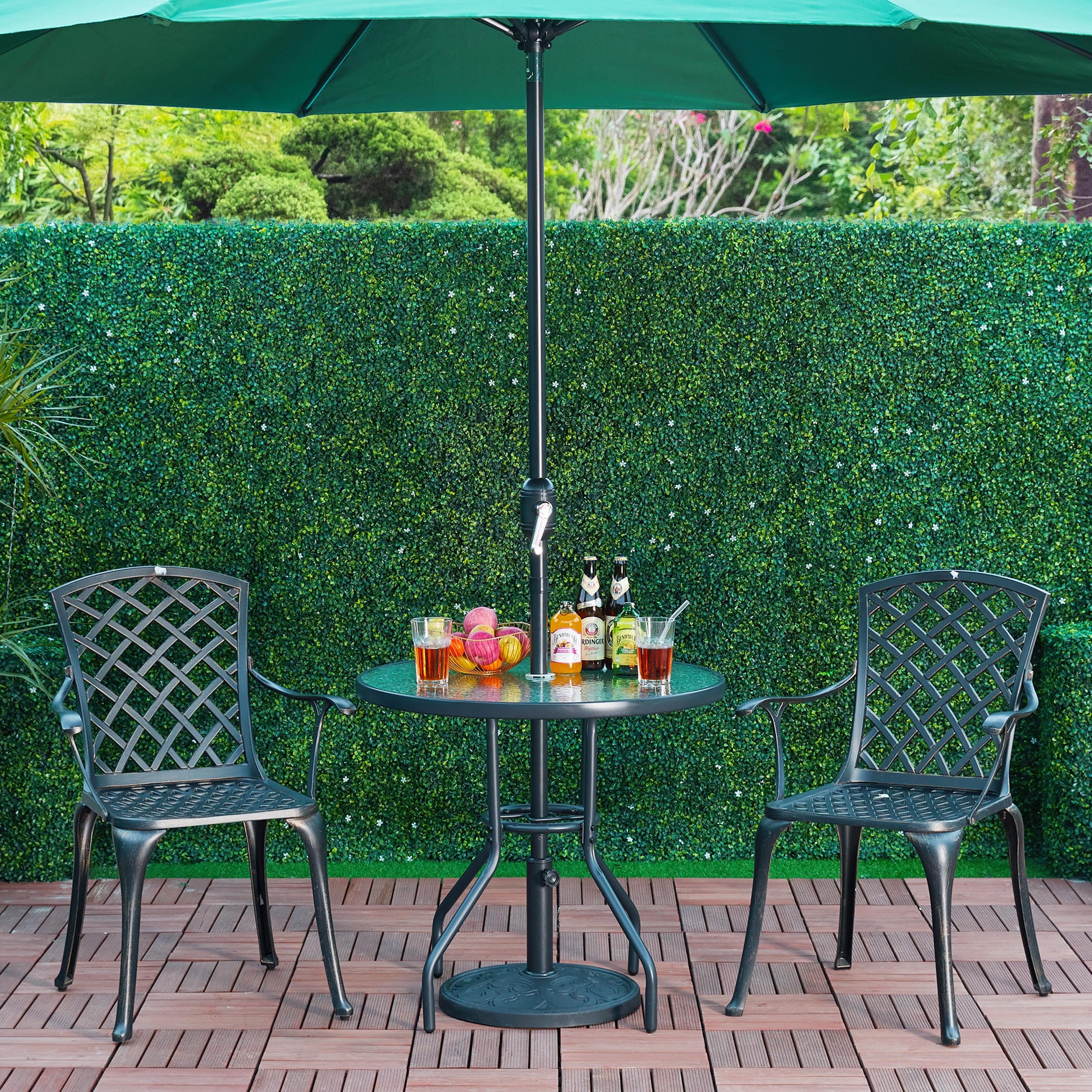 Yaheetech Pied de Parasol Rond Lestage 10 kg Style Vintage