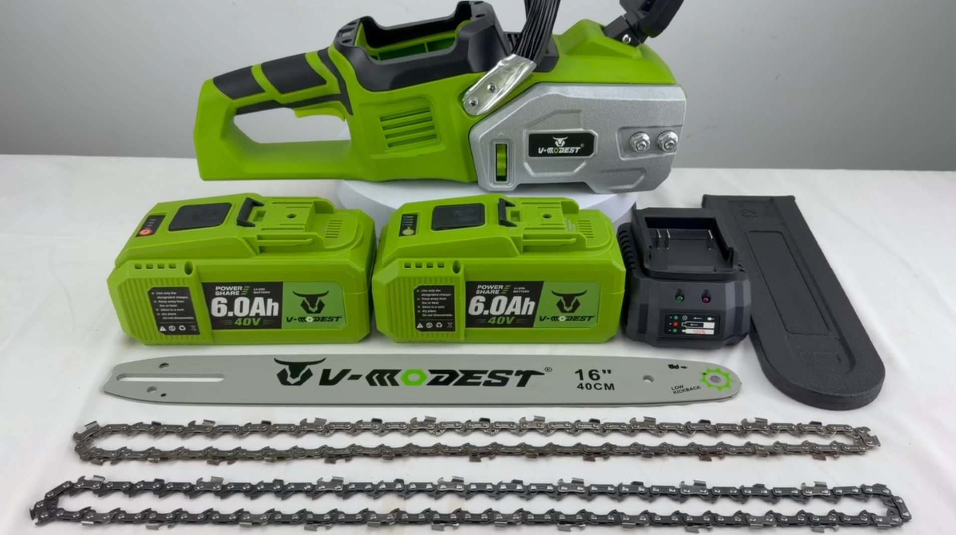 Amazon.com : V-MODEST 40V Battery Chainsaw 16 Inch with 2×6.0Ah