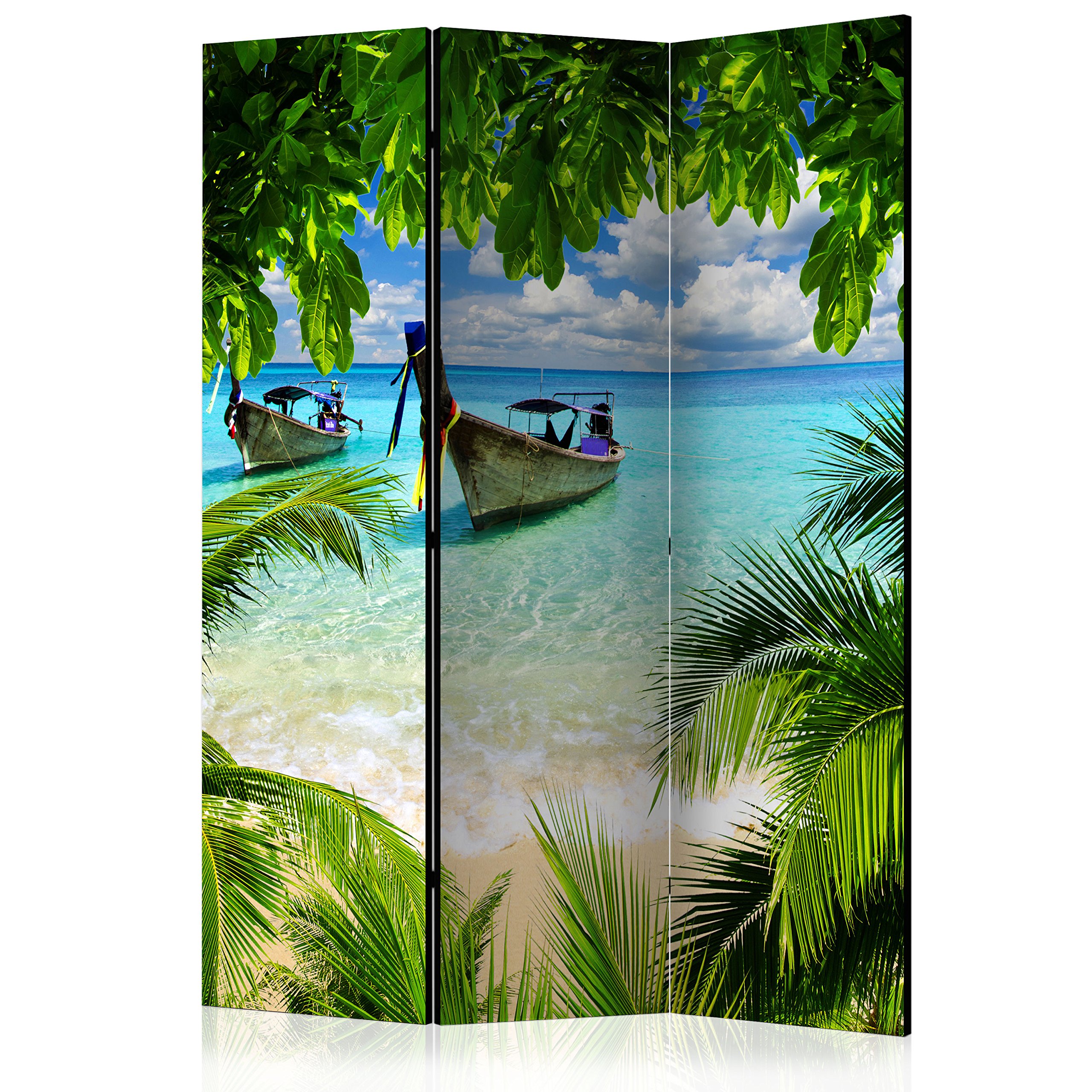 murando Decorative Room Divider Nature Beach 135x172 cm / 54"x68"