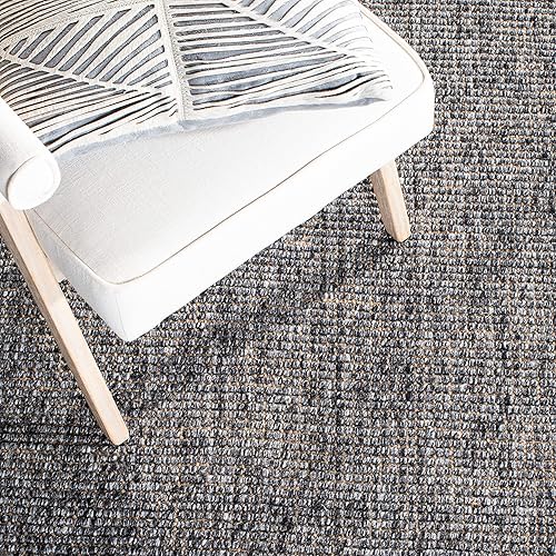 Miniatura 6 de Safavieh Natural Fiber Collection - Alfombra de área de 8 x 10 pies, carbón y natural, yute tejido a mano, ideal para zonas de alto tráfico en sala