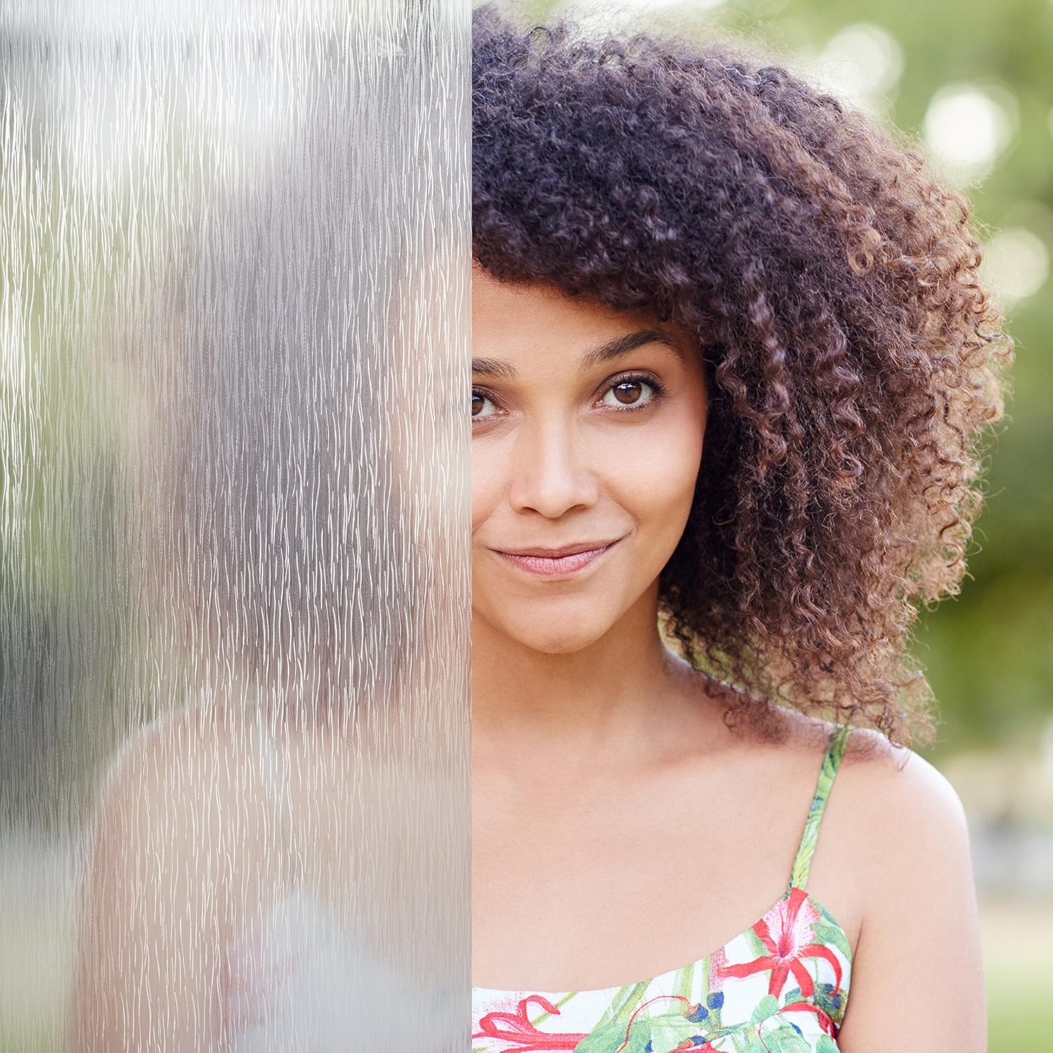 Gila® Glass Scenes Waterfall Privacy Decor Window Film Static Cling No Glue No Adhesive 3ft x 6.5ft (36in x 78in) (19.5 sq ft)