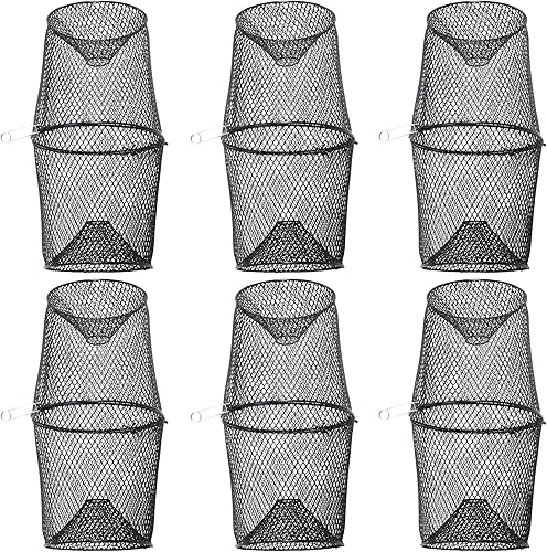 Miniatura 7 de Trampa de cangrejos para cangrejos, trampa para cangrejos y cangrejos para torpedos, trampa de cebo resistente, alambre de malla de acero negro
