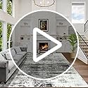 5x7 Area Rugs Washable Rug: Modern Abstract Living Room Rug Soft Anti-Skid Thin Carpet Indoor Floor Non-Shedding Carpets for Bedroom Dining Room Farmhouse Nursery Home Office - Black Grey