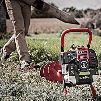 Earthquake 6 E43 1-Person Earth 6 Inch Auger Bit and Fishtail Point, Red/Black