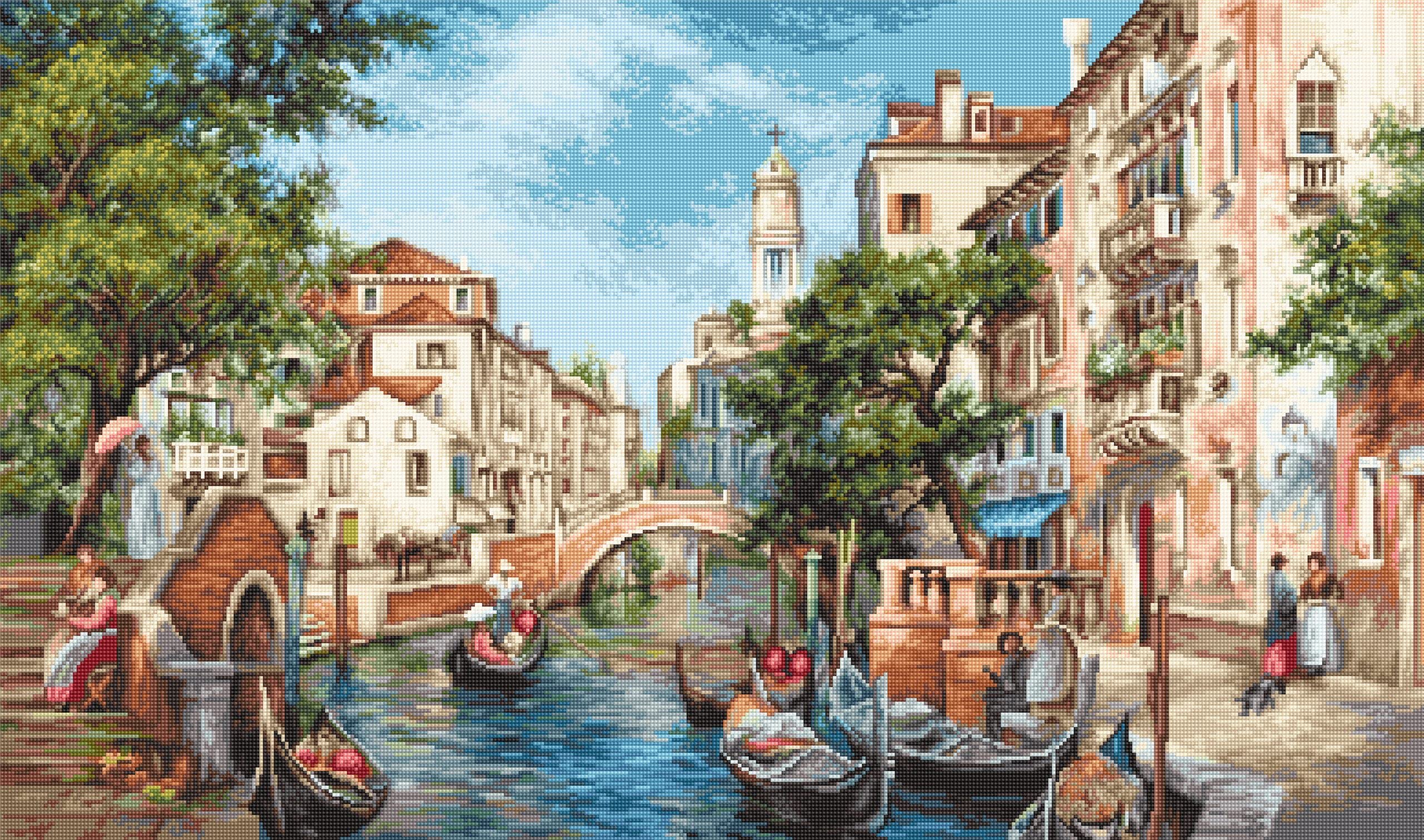 Luca-S Cross Stitch Set, Multicoloured, 55x32,5cm