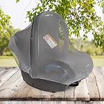 Net Mosquito pour bébé porteur – Insertion d'un siège de voiture pour bébé Mesh Net - Universal Fit, Bassinet et Poussette Qualité Premium: Lavable en machine - gris