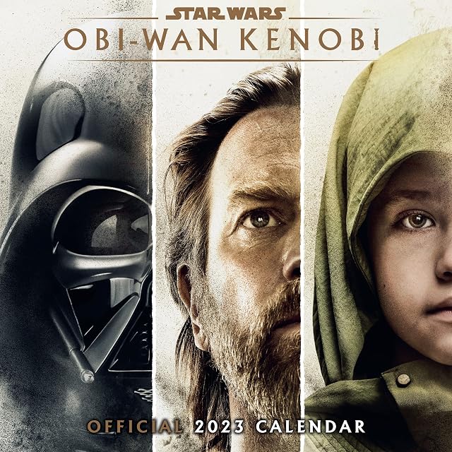 Danilo Promotions Limited Star Wars OBI-WAN Kenobi Calendar 2023 Square Wall Calendar Gift Present with Free Organising Stickers