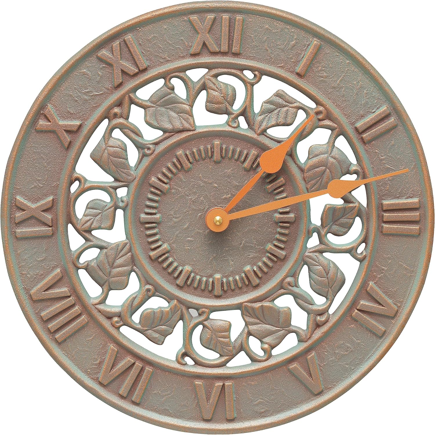 Whitehall 01281 Ivy Silhouette Clock, Copper Verdigris
