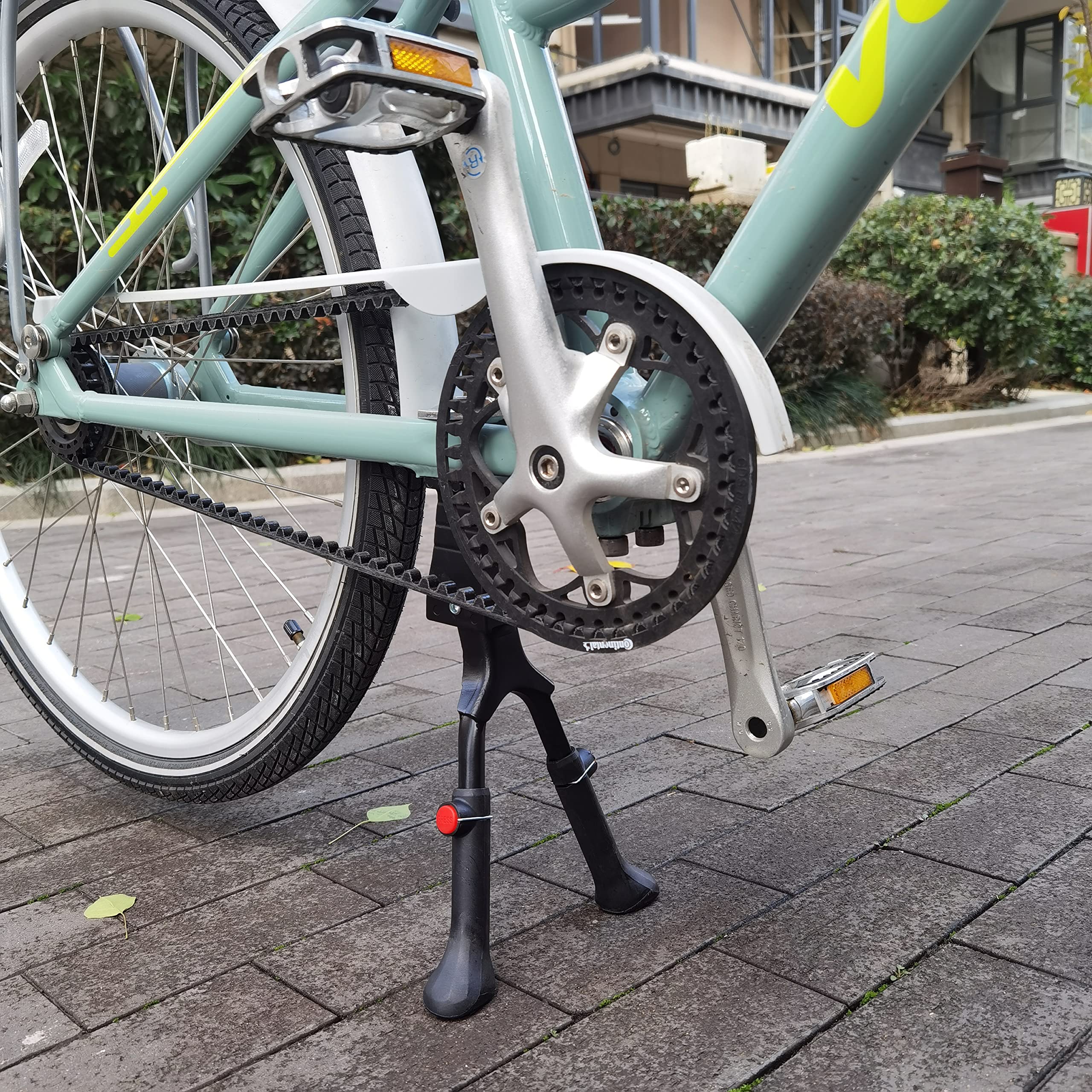 Floor Double Leg Bicycle Kickstand Parking Rack Road Bike Side