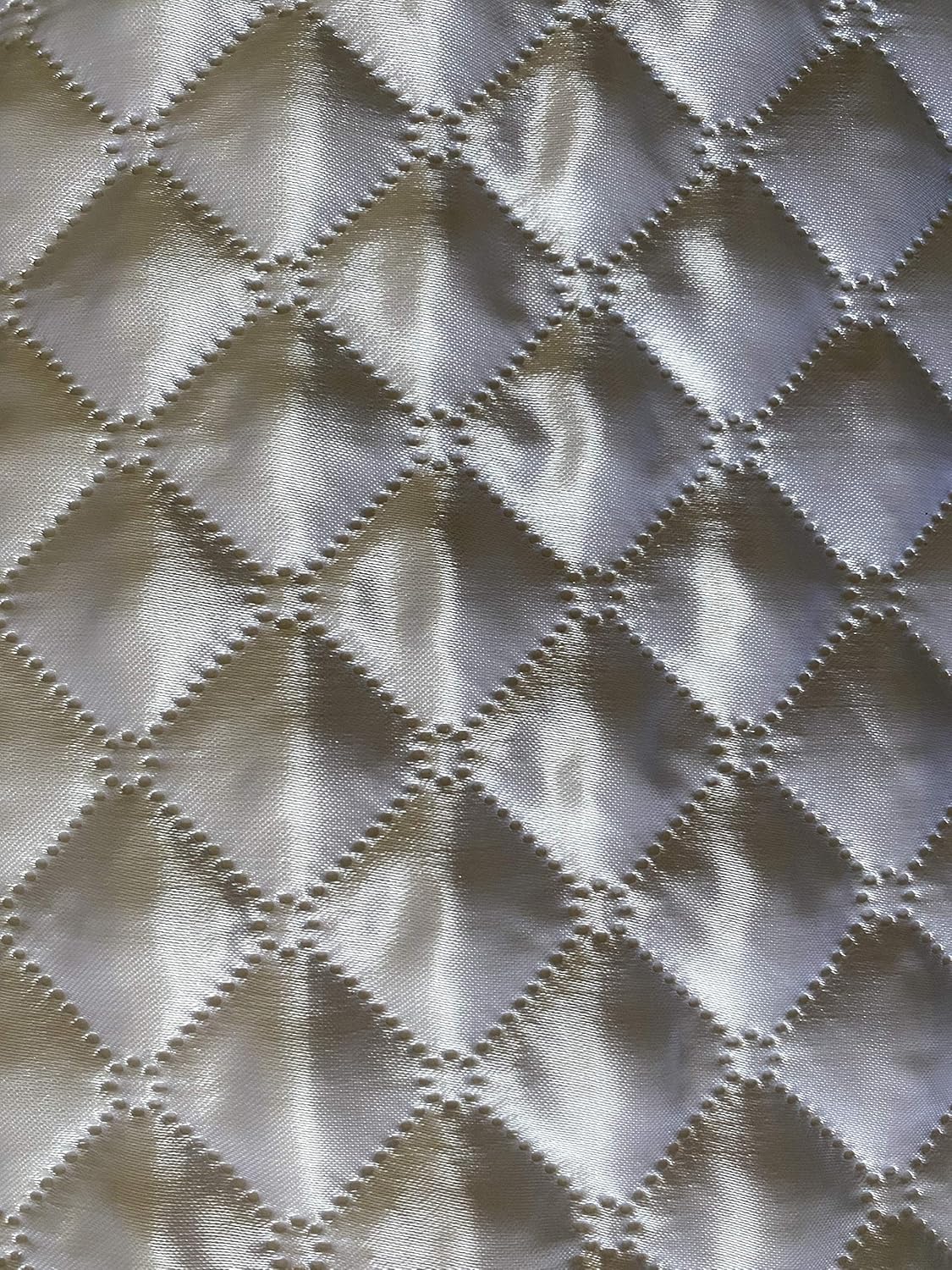 Polyester Quilted Padded Fabric (1 Yard, White)