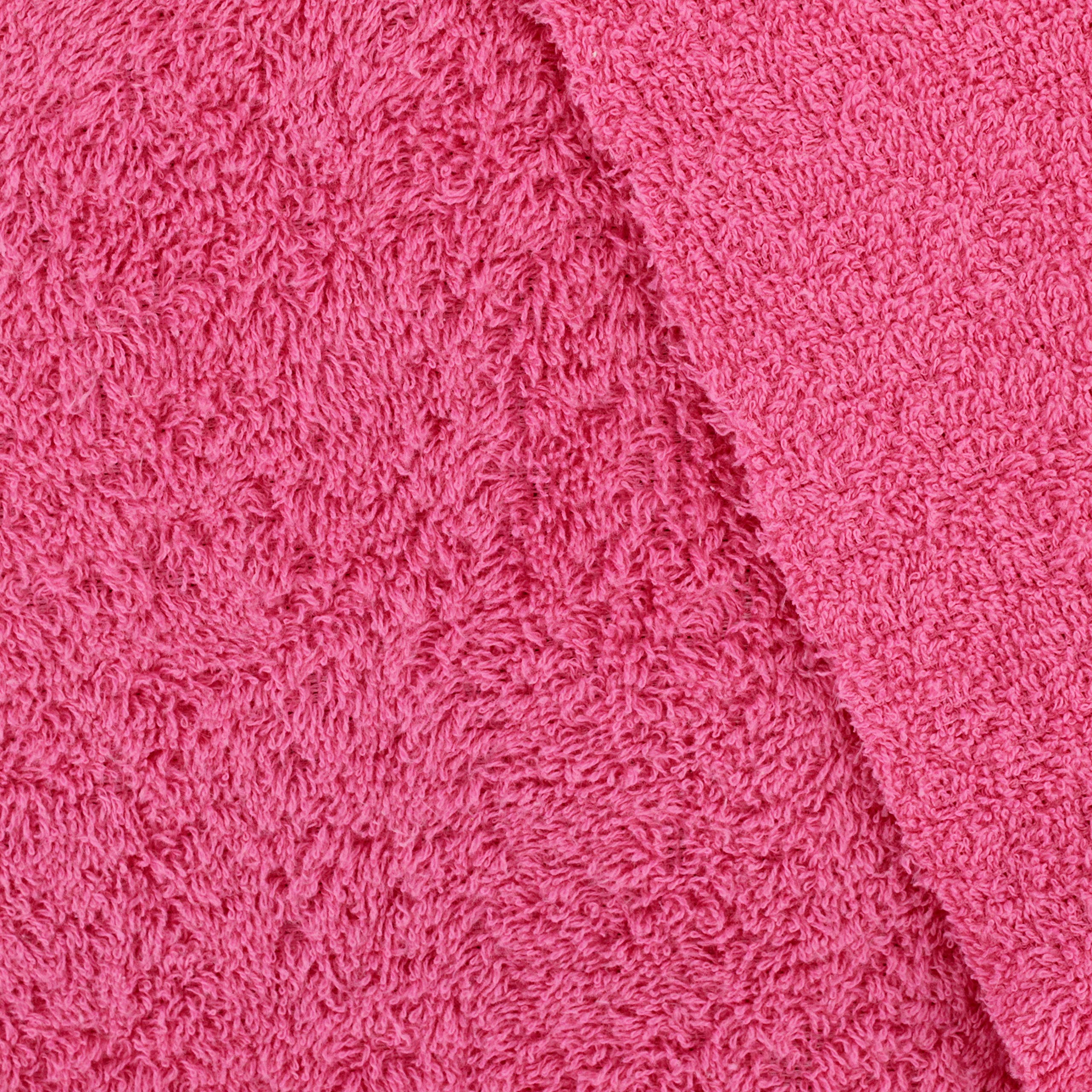 TELA FELPA, RIZO LISO, TELA DE TOALLA EN COLORES LISO (FUCSIA, 5 METRO)