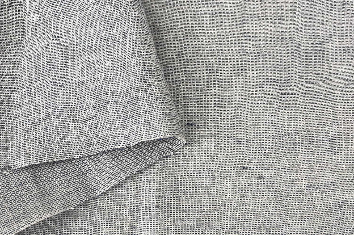 100% Linen Fabric – Yarn Dyed Chambray, Pre-Washed, Lightweight Crisp & Cool Handfeel, 52–54" Wide – The Linen Lab (Dusty Blue 6226, 3y)