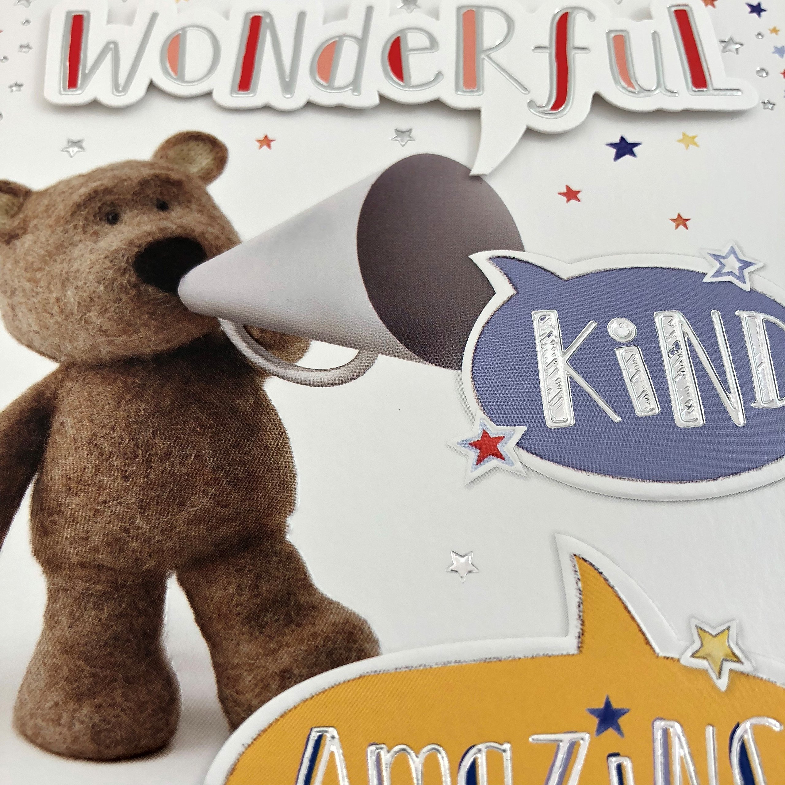 Carte De Noël Pour Parrain–Ourson D'Orge Et Tarte À Découper