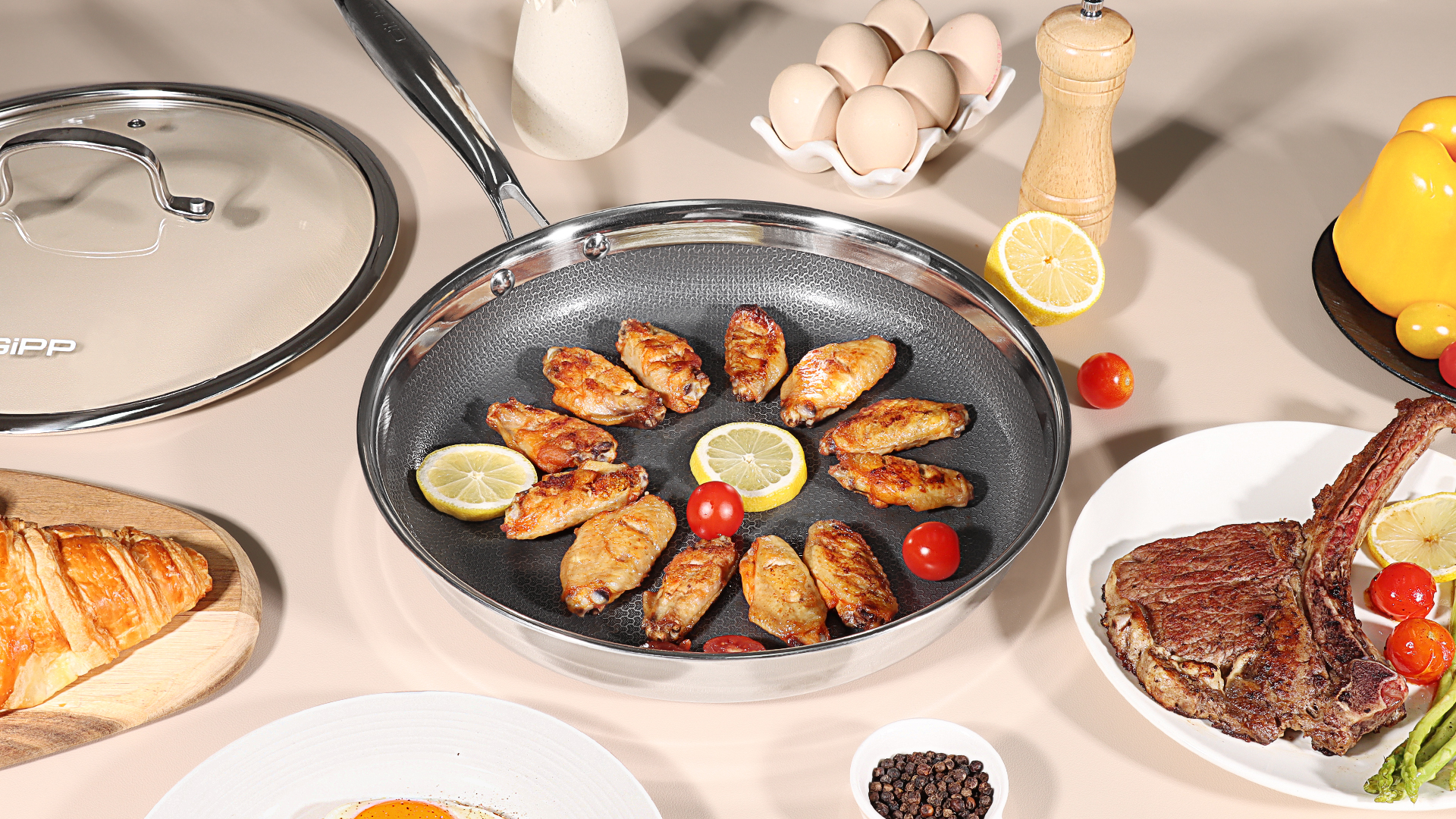 panpan　グレー38 GreenPan Infinite8 Ceramic Nonstick 9.5