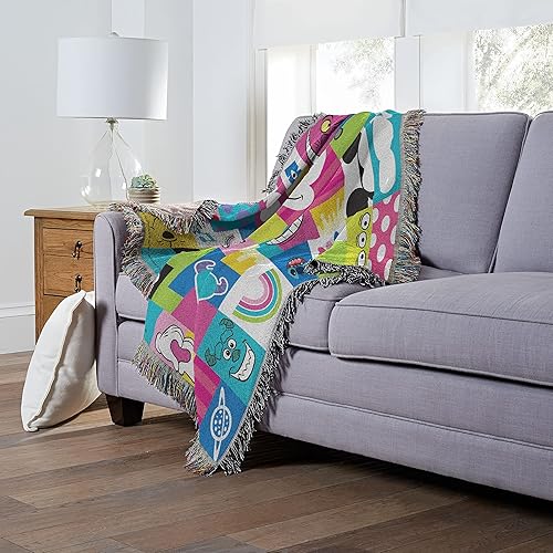 Miniatura 4 de Northwest Disney 100 - Manta de tapiz tejido, 48 x 60 pulgadas, caras sonrientes