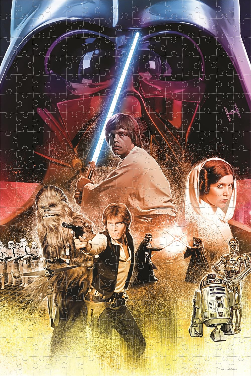 Prime 3D | Lucas | Star Wars | 300 Piece 3D Jigsaw Puzzle for Adults & Kids | Finished Size 12" x 18" | Challenging & Fun for Kids & Families | Immersive 3D Lenticular Effect