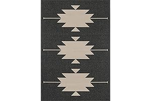 Momeni Baja Minimalist Aztec Outdoor Rug, 3'11" X 5'7" Charcoal