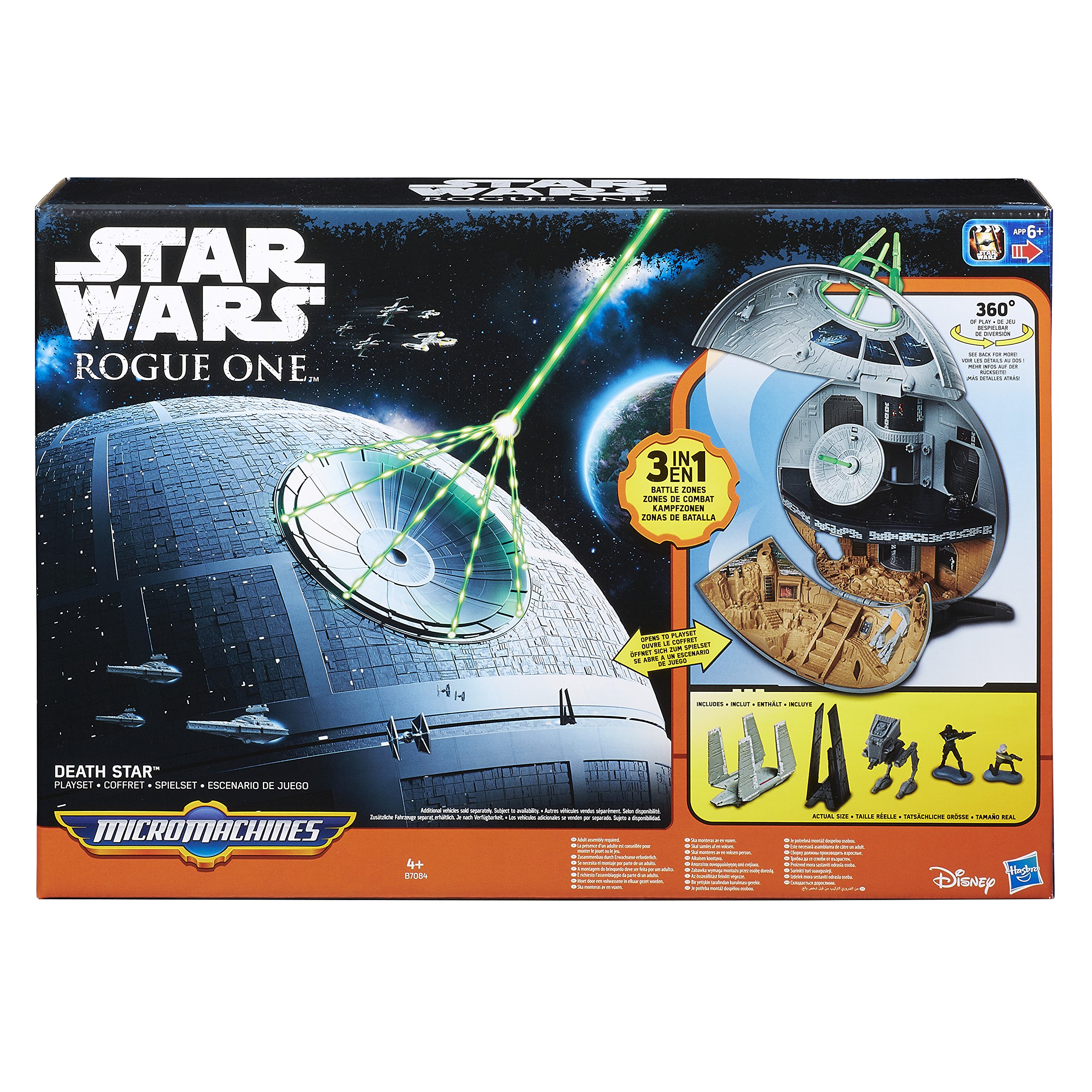 Star Wars Rogue One Micro Machines Death Star Playset With 3 Figures & Vehicles