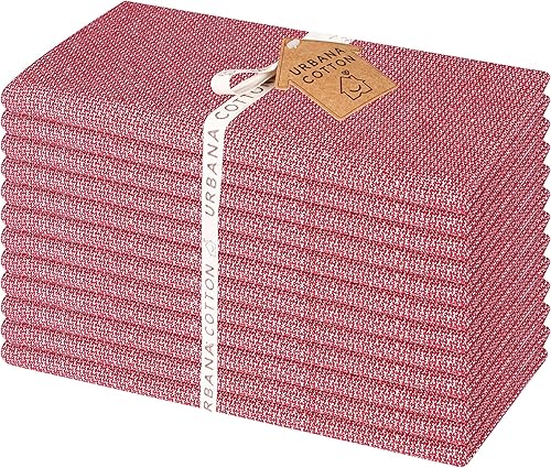 Juego de 12 servilletas de tela de cocina de hierba de primera calidad, 100% algodón, suaves y duraderas, ideales para comedor, restaurante, bodas y