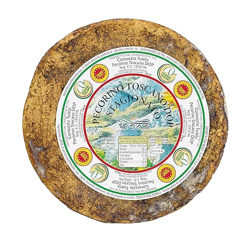 Miniatura 3 de Pecorino Toscano PDO - Aged Sheep Cheese - Whole wheel 4.2 lbs / Kg. 1.8