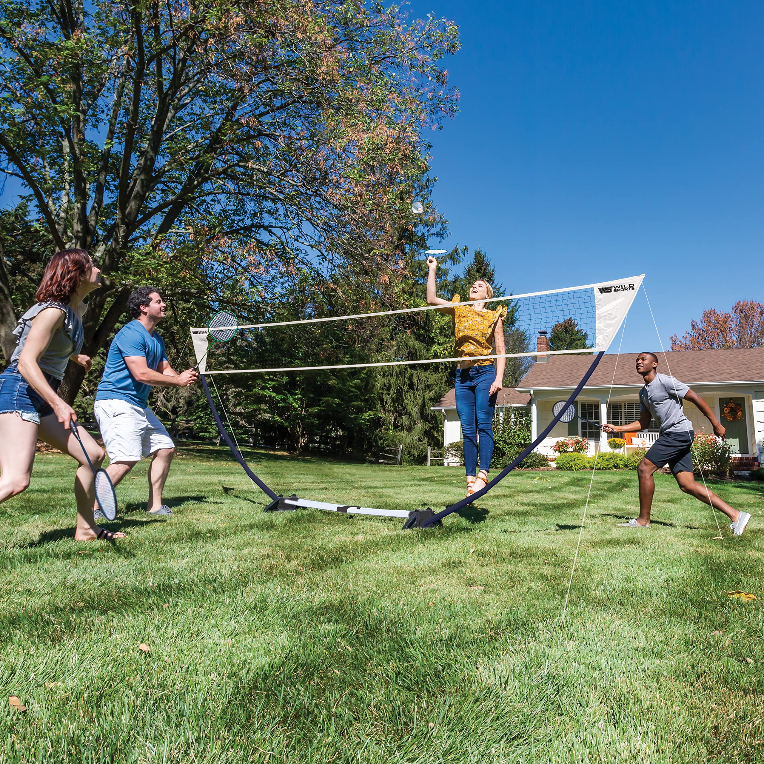 EastPoint Sports Easy Setup Badminton Step Up, White