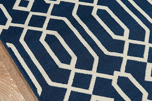 Miniatura 4 de Momeni BAJA0BAJ-3CHR860D, baja Colección, 8'6" x 13', Carbón vegetal, Polipropileno, Azul marino