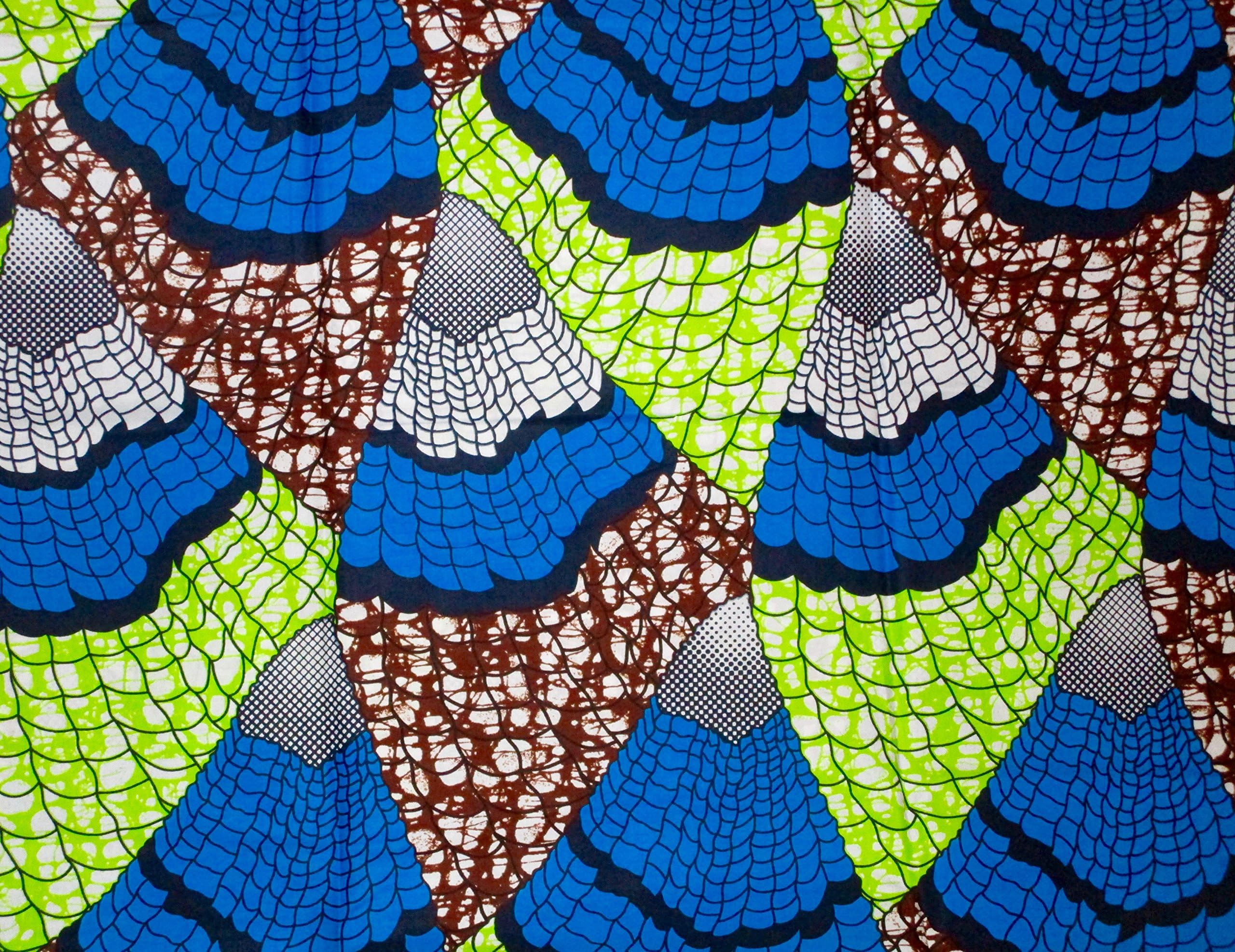 Ankara Fabric- African Print Clothing Designs - Wax Material For Fashion, Dresses, Top, Skirt, Jewelry, Shoes, Bags, Head Wraps, Dashiki Shirt -Styles With Patterns Of Prints.. Feathers - 6 Yards