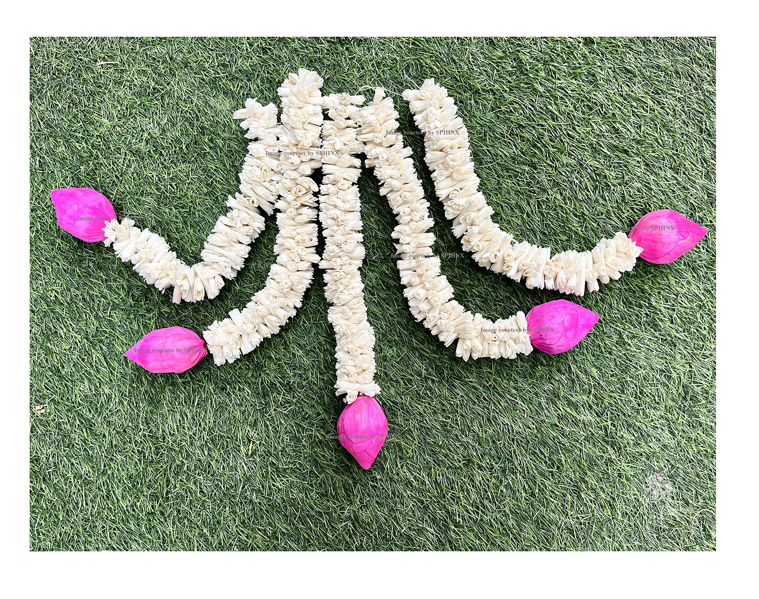 Paper Fake Artificial Lotus Bud Flowers rajnigandha Garlands for