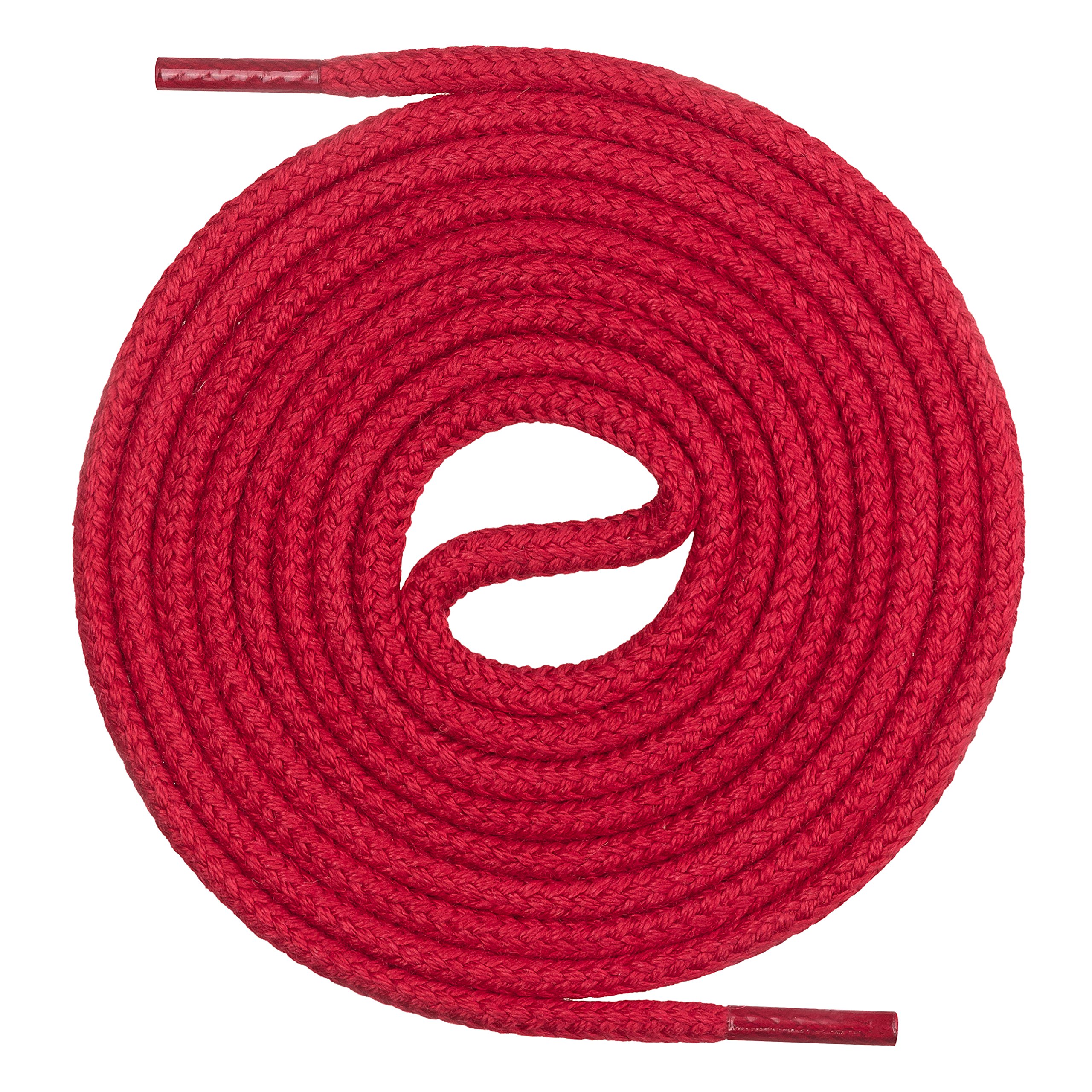 Mount Swiss runde Premium-Schnürsenkel aus 100% Baumwolle - sehr reißfest Farbe Rot Länge 140cm