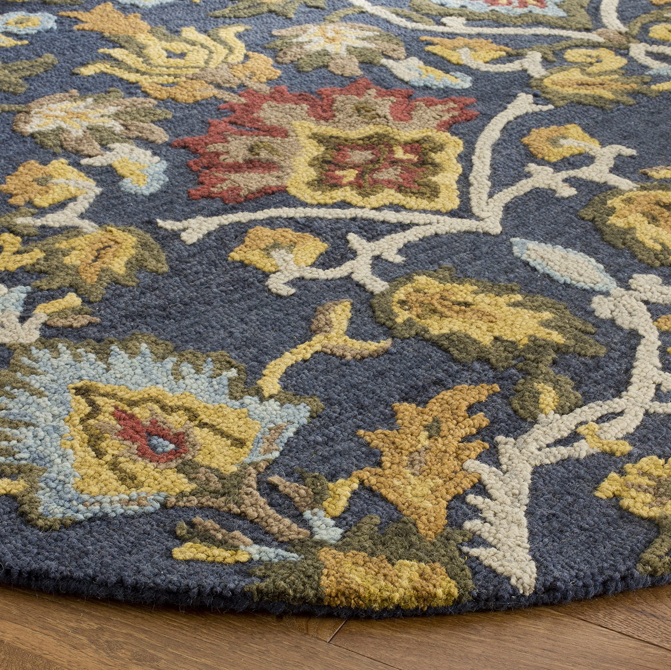 Safavieh Tapis Contemporain Pour Salon, Salle à Manger, Chambre à Coucher - Blossum Collection, Tapis à Poil Court, Multi, 122 X 183 Cm