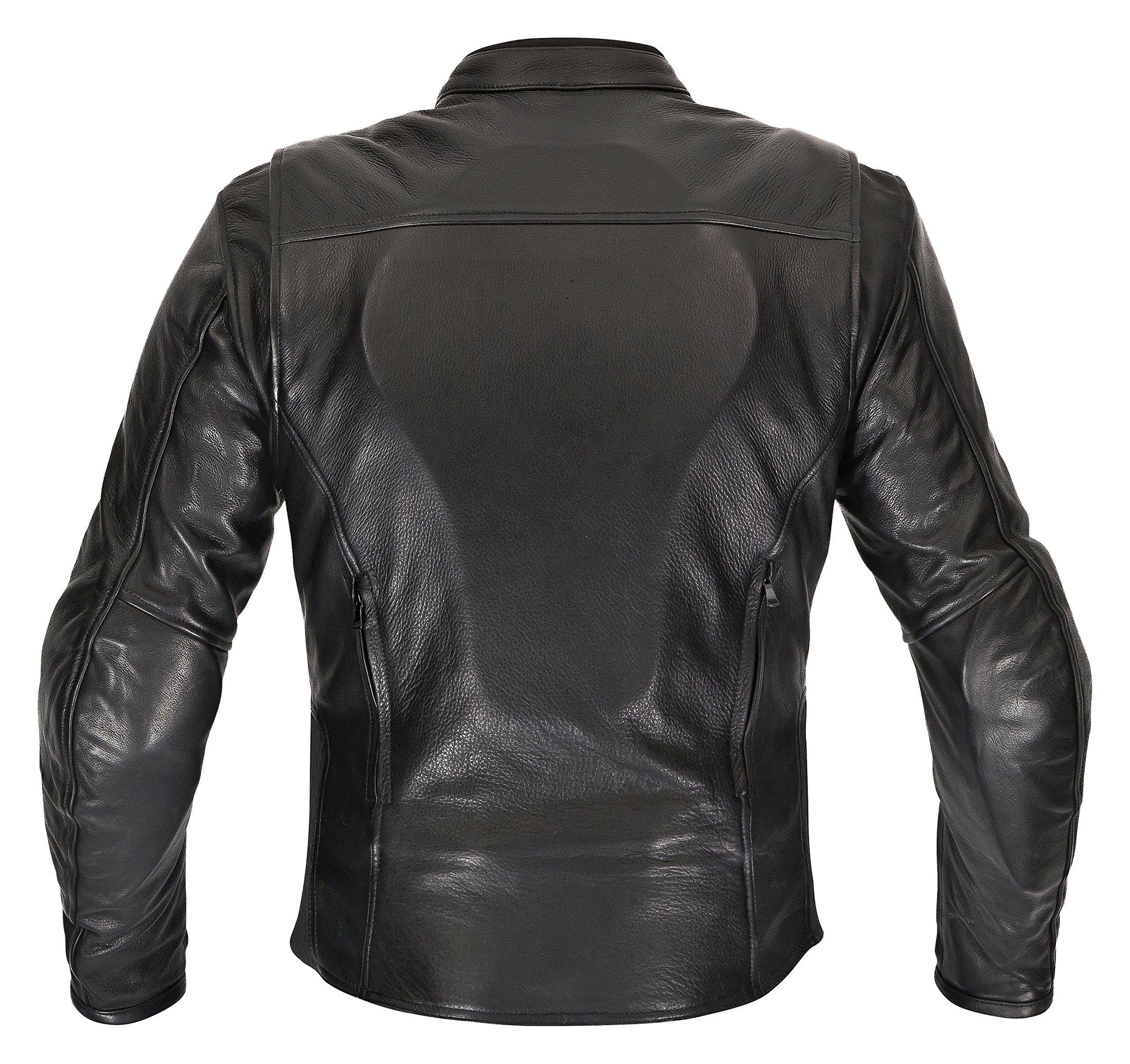 XLS Męska kurtka motocyklowa, skórzana kurtka w stylu retro, prawdziwa skóra, kurtka motocyklowa, czarna