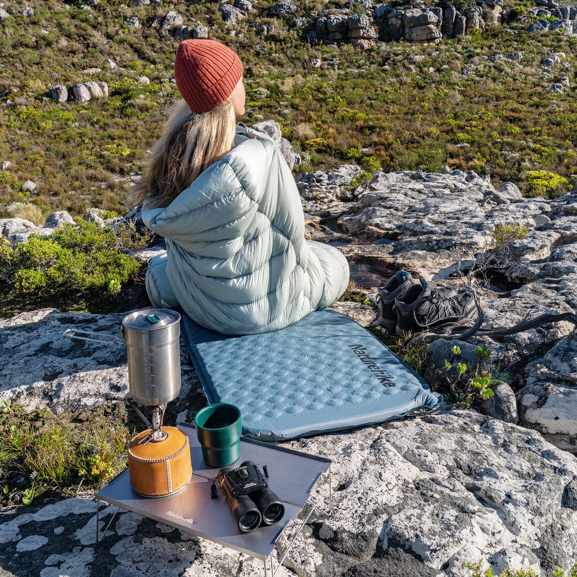 Naturehike Yugu Air Mattress - Materasso isolante autogonfiante, 3,5 cm di spessore, compatto, leggero, per campeggio, trekking e sport