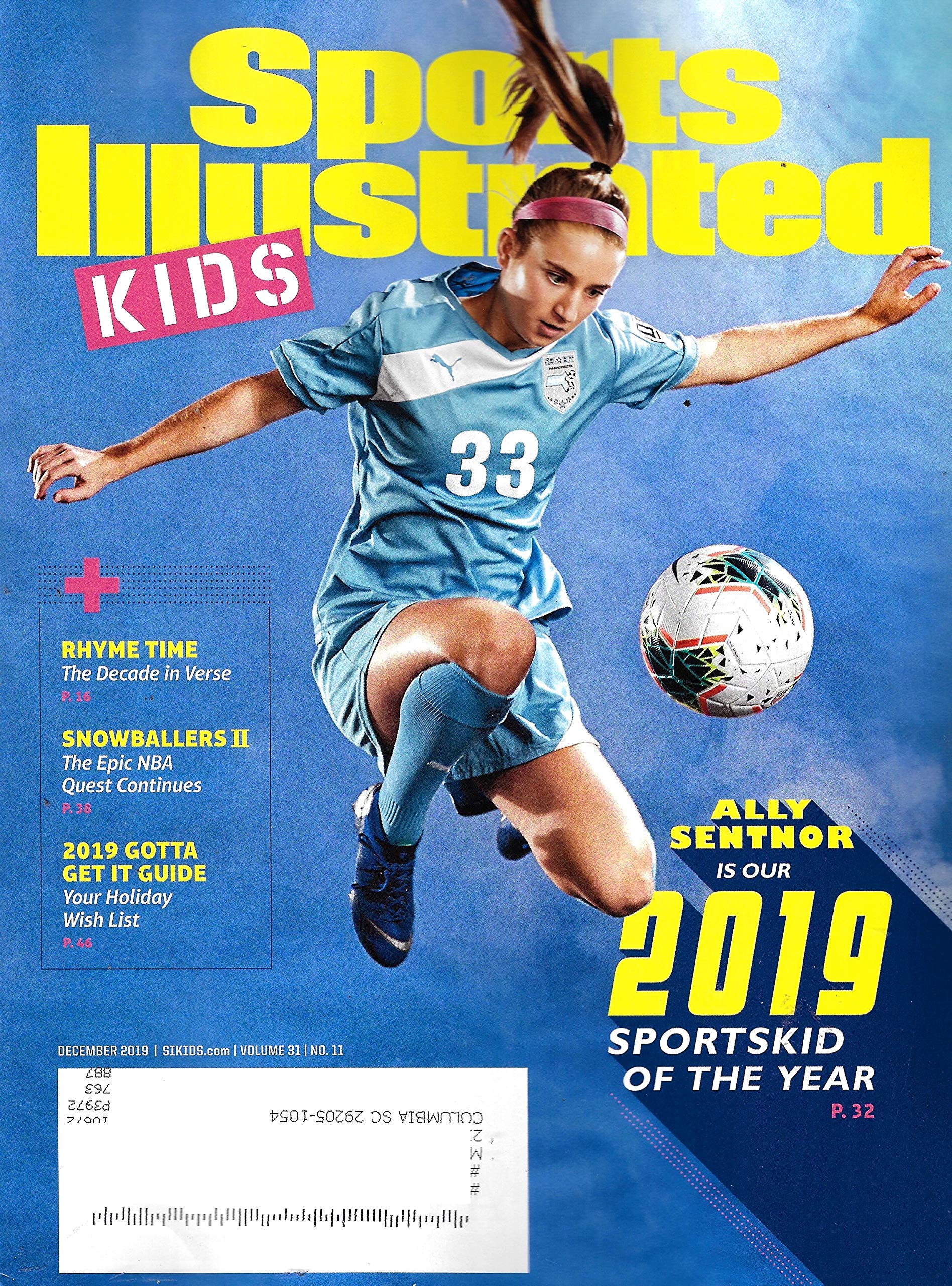 Sports Illustrated KIDS Magazine (December, 2019) ALLY SENTNOR