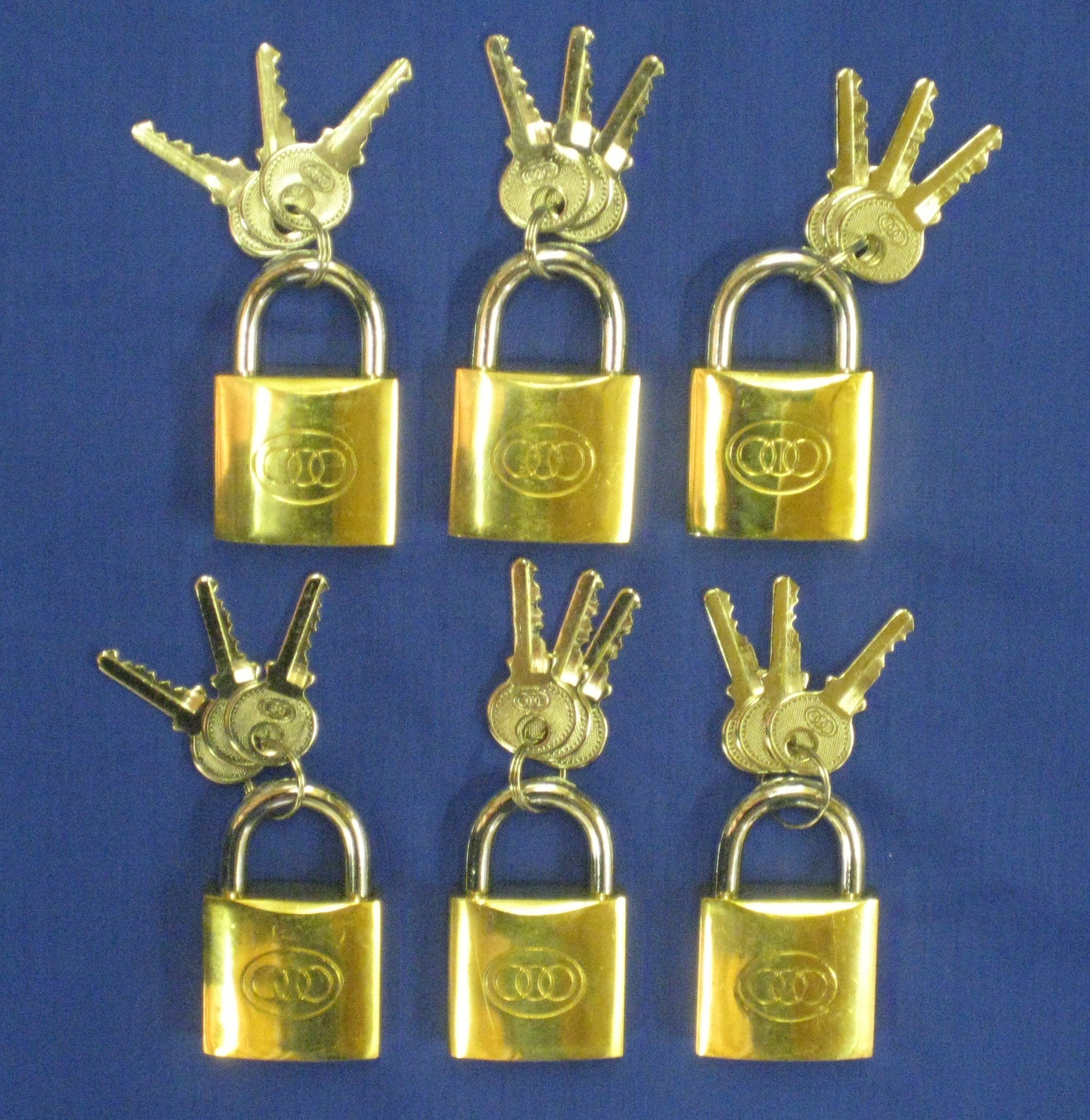 Tri-Circle Gold Keyed Alike Tri Circle Brass Padlock 50Mm Pack Of 6, Code 265 K.a.
