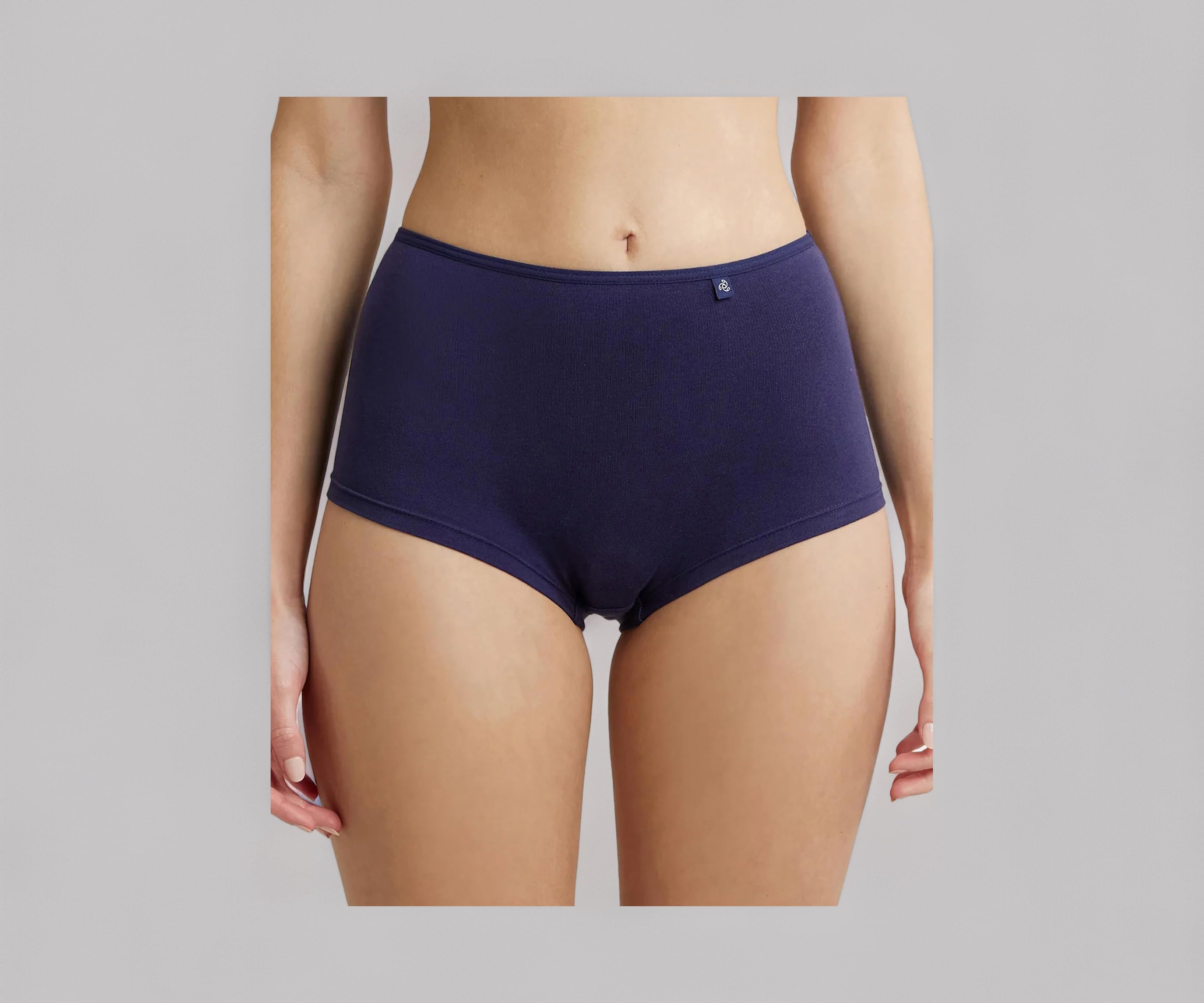 SS04 Women's High Coverage Super Combed Cotton Elastane Stretch Mid Waist Boy Shorts with Concealed Waistband and Stay Fresh Treatment