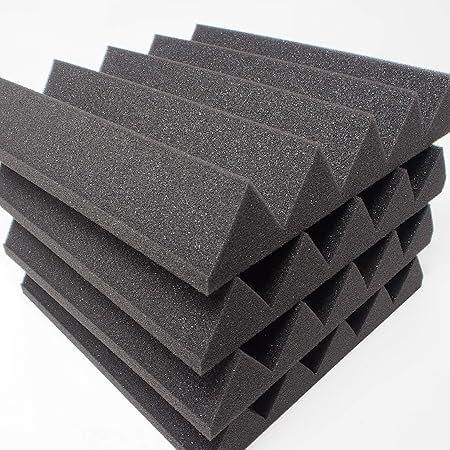 Amazon すぐ使える 4枚セット Whiteleaf ウエッジ型 ウレタンフォーム スポンジ 吸音材 緩衝材 クッション材 25cm 25cm 厚み5cm 吸音材 楽器 音響機器