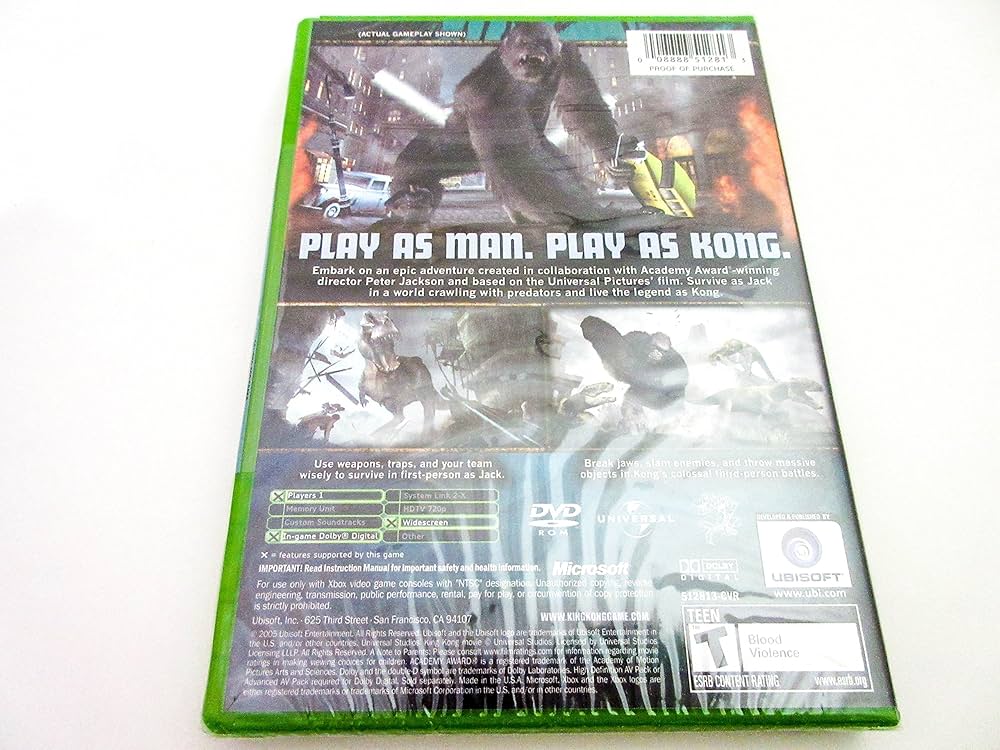 家庭用ゲームソフト Xbox - (PAL) PETER JACKSON&#39;S KING KONG [XB] Amazon.com: Peter Jackson's King Kong - Xbox : Video Games