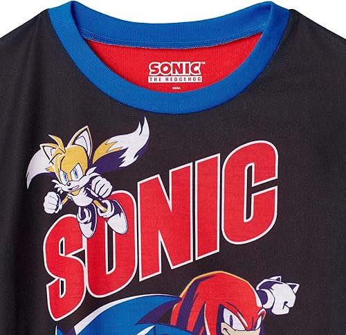 Miniatura 4 de Sonic The Hedgehog Pijamas para niños de 4 piezas para niños, pantalones de pijama y camisas de dormir