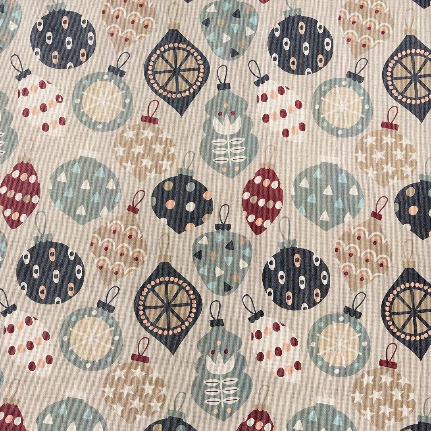 BELUM | Christmas Tablecloth 200 x 140 cm 100% Cotton Resin Stain Resistant (Not Plastic-Coated) Model Merry Christmas 60