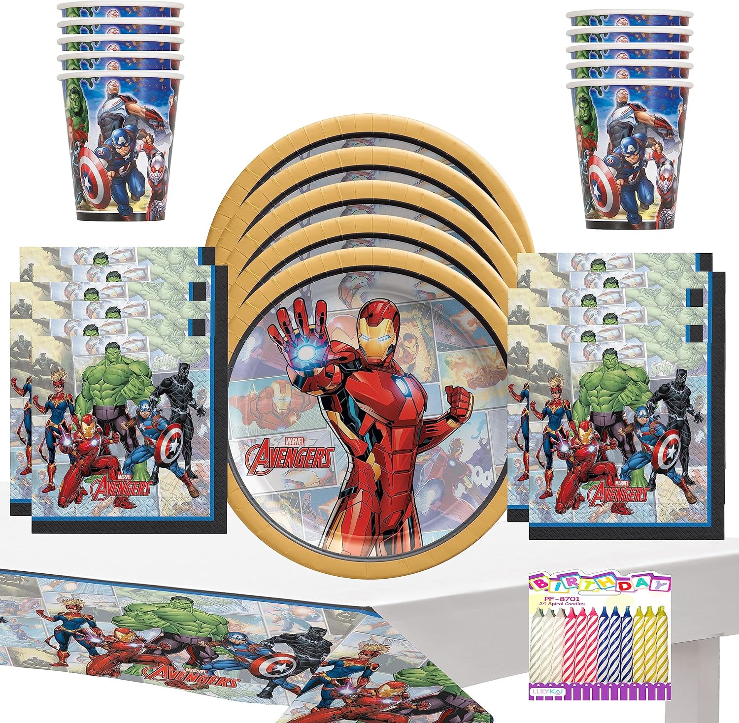 Amscan Iron Man Party Supplies Pack Serves 16 Iron Man