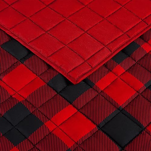 Miniatura 5 de Serta Simply Comfort Alex Soft Modern - Juego de edredón de 3 piezas a cuadros con funda de almohada para todas las estaciones, matrimonialqueen,