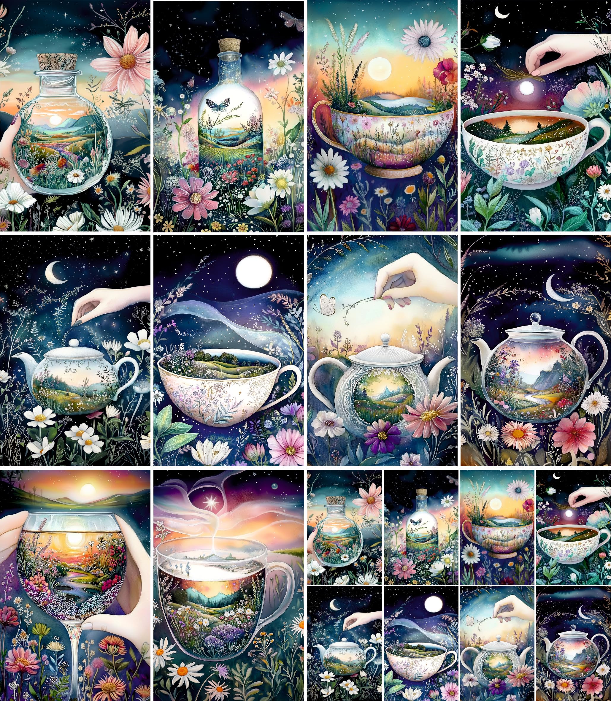 Fantasy Cup Rice Paper, 20 x 26.5cm (6 Sheets) – 6X Decoupage Papers for Collage, Mixed Media, Card Making & Crafts, Decoupage by CRAFT KREATIVELY