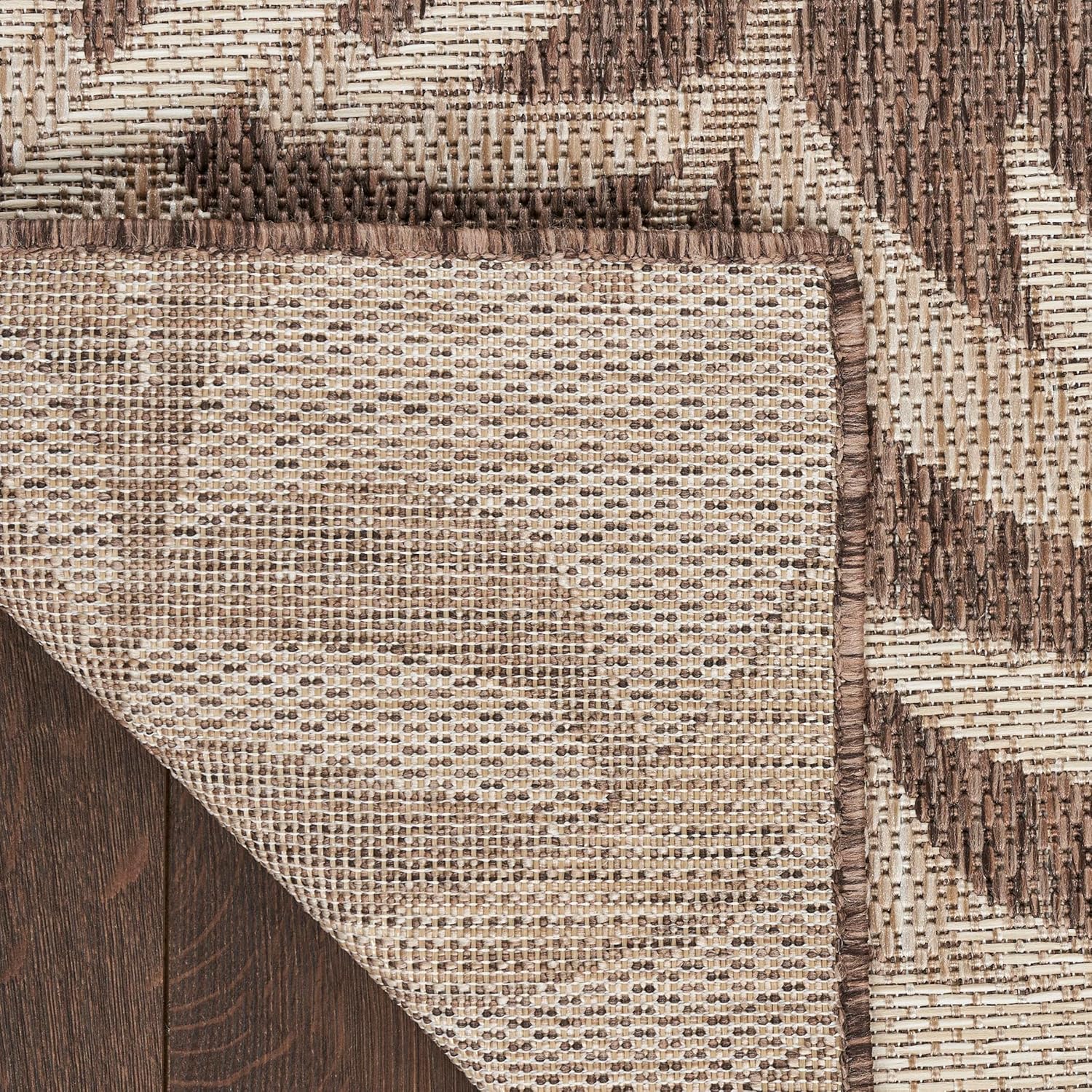 Nourison Home Garden Oasis Mocha 2' x 8' Area Rug - Easy Cleaning, Non Shedding, Bed Room, Living Room, Dining Room, Kitchen (8' Runner)