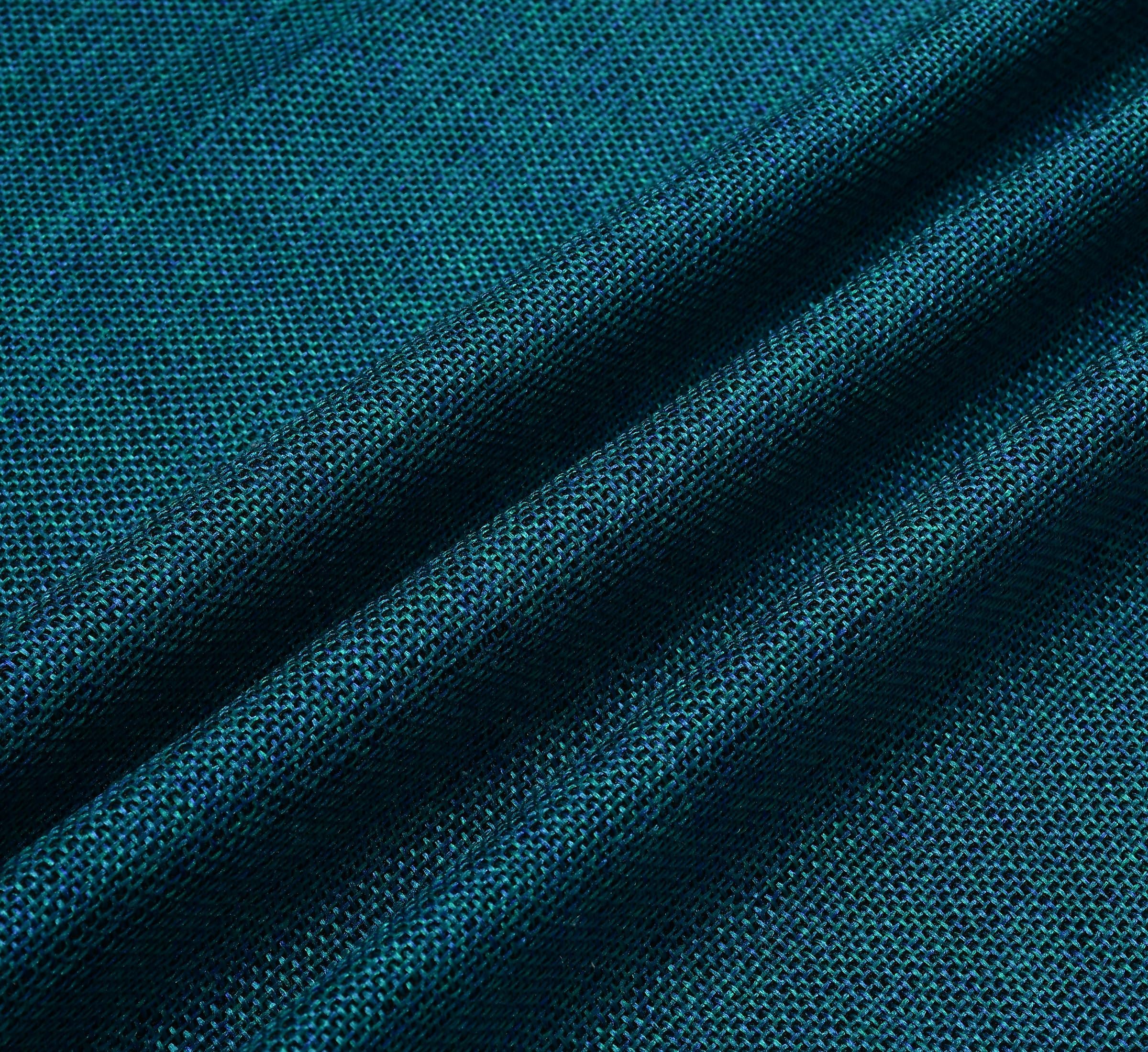 FRESH FROM LOOM Unstiched Jute Plain Solid Fabric Rich Cloth For Sofa Fabric - Cushion - Table Cloth - Curtain Fabric (Lenth X Width - 394 X 55 Inch/1000 X 140 Cm - 10 Meter | Blue)